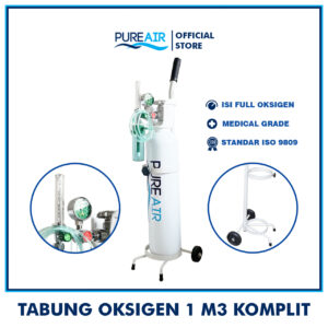 Pureair Tabung Oksigen 1m3 Paket 4in1