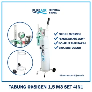 Pureair Tabung Oksigen 1,5m3 Paket 4in1