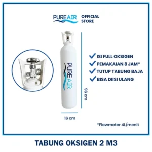 Pureair Tabung 2 M3 + Isi Oksigen Full