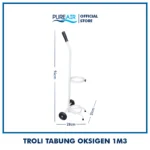 Pureair Troli Untuk Tabung Oksigen 1 M3