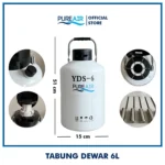 Pureair Tabung Dewar 6 Liter