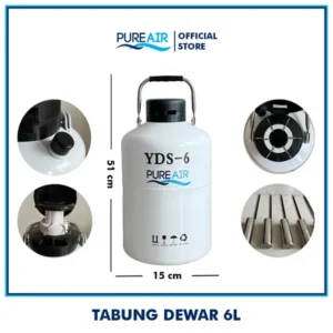 Pureair Tabung Dewar 6 Liter
